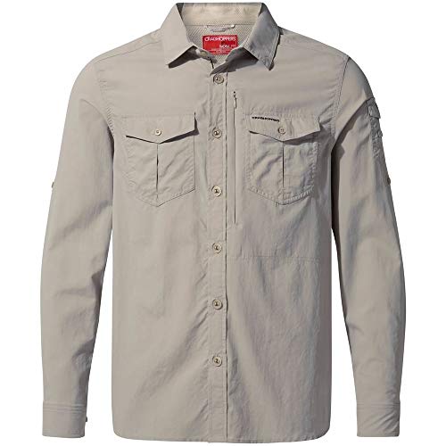 CRAGHOPPERS NOSILIFE ADVENTURE SHIRT-PARCHMENT