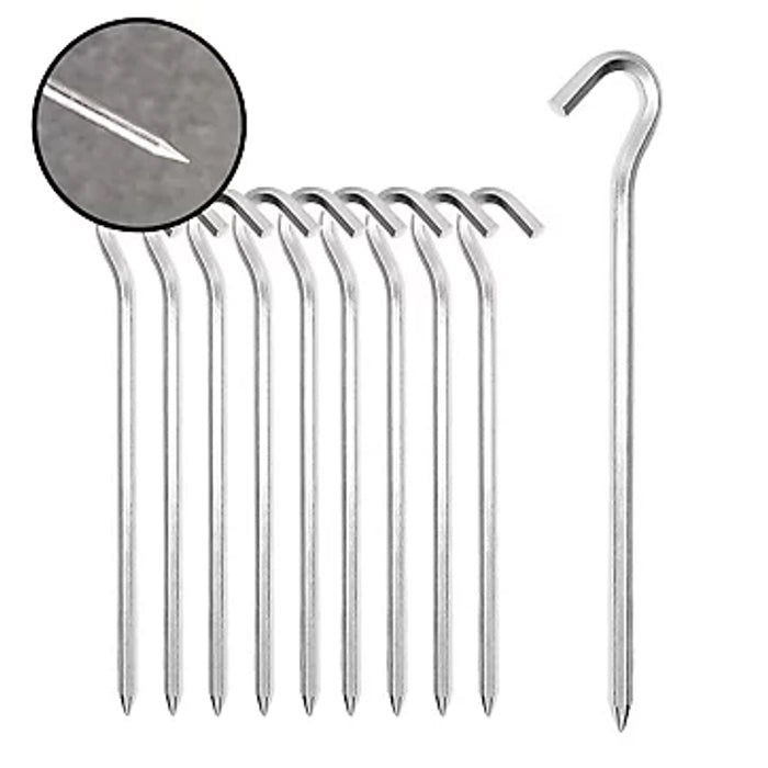 GIPFEL STEEL TENT PEGS SET OF 10