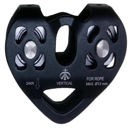 VERTICAL TANDEM DOUBLE PULLEY 24KN-BLACK - Stepin Adventure