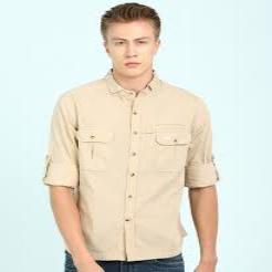 WILDCRAFT SOLID SHIRT-BEIGE