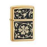 ZIPPO GOLD FLORAL FLOURISH LIGHTER