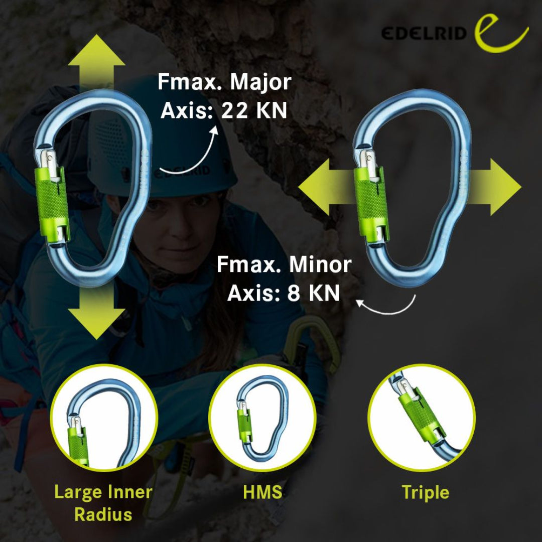 EDELRID HMS TRIPLELOCK CARABINER-TITAN