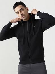 WILDCRAFT SWEATSHIRT ZIP MEN-SOLID BLACK-S - Stepin Adventure