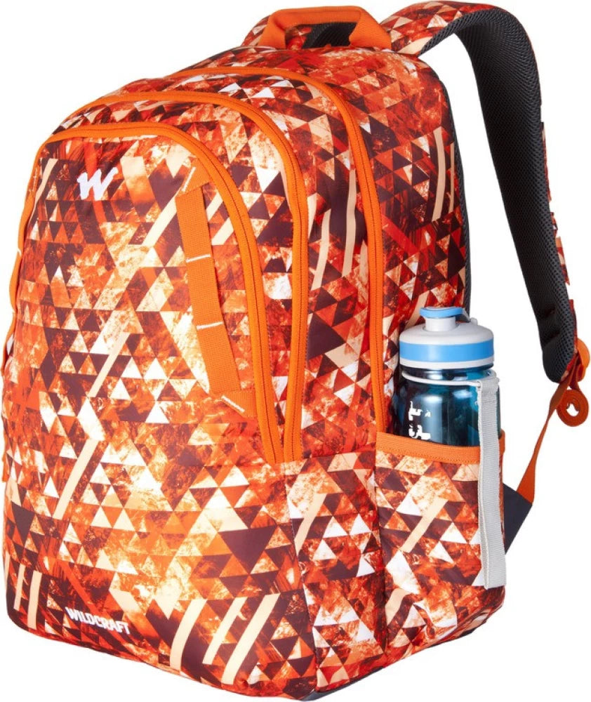 WILDCRAFT 4 GEO SCHOOL BAG-CAMO/ORANGE - Stepin Adventure